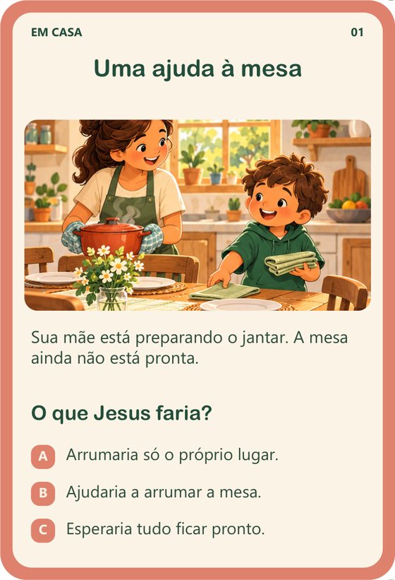 Carta 01: Uma ajuda à mesa