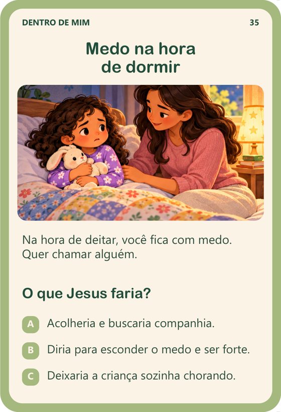 Carta 35: Medo na hora de dormir