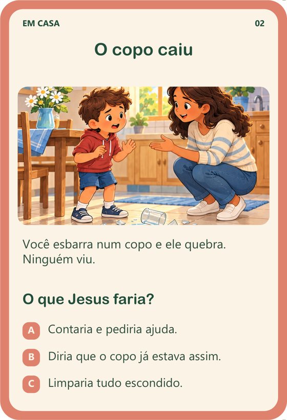 Frente: O copo caiu